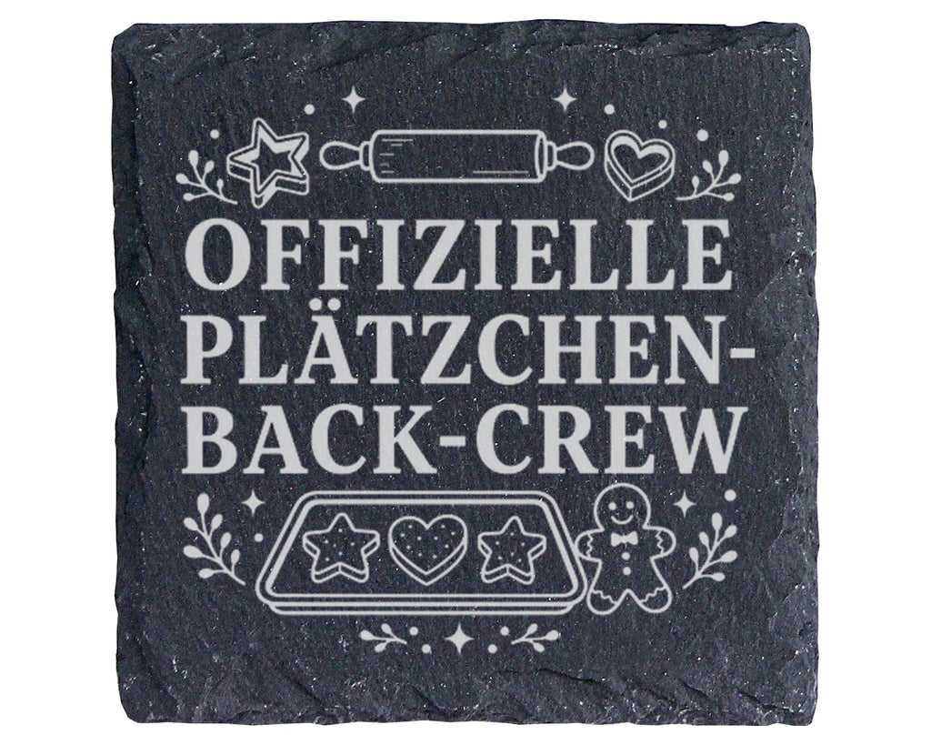 Schiefer Untersetzer Offizielle Plätzchen Back Crew - Geschenk für Bac – Bild 1