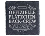 Schiefer Untersetzer Offizielle Plätzchen Back Crew - Geschenk für Bac – Bild 1