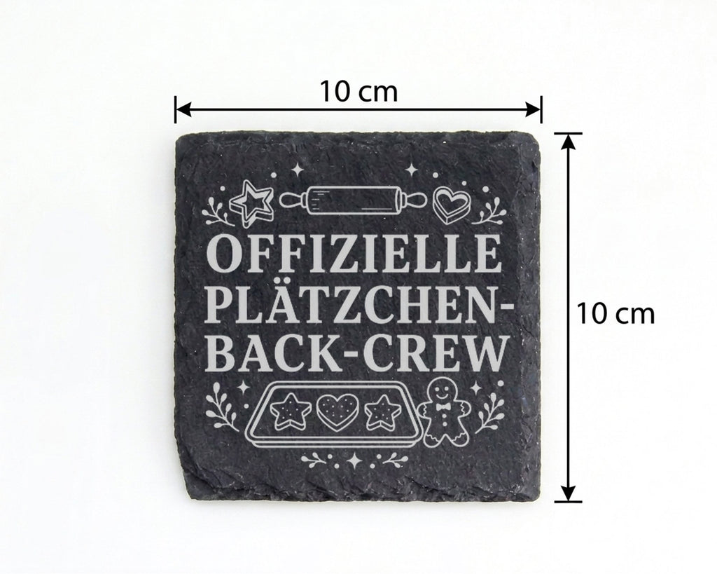 Schiefer Untersetzer Offizielle Plätzchen Back Crew - Geschenk für Bac – Bild 4