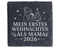 Schiefer Untersetzer Mein erstes Weihnachten als Mama 2026 - Geschenk  – Bild 1