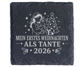 Schiefer Untersetzer Mein erstes Weihnachten als Tante 2026 - Geschenk – Bild 1