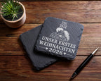 Schiefer Untersetzer Unser erstes Weihnachten 2026 - Geschenk für Paar – Bild 5