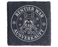 Schiefer Untersetzer Rentier war ausverkauft Faultier - Lustiges Weihn – Bild 1