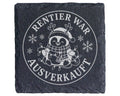 Schiefer Untersetzer Rentier war ausverkauft Pinguin - Lustiges Weihna – Bild 1