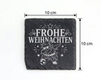 Schiefer Untersetzer Frohe Weihnachten Fußball tanzender Weihnachtsman – Bild 4