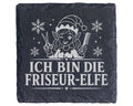 Schiefer Untersetzer Ich bin die Friseur-Elfe - Lustiges Weihnachten G – Bild 1