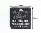 Schiefer Untersetzer Ich bin die Altenpflege-Elfe - Lustiges Weihnacht – Bild 4