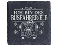 Schiefer Untersetzer Ich bin der Busfahrer-Elf - Lustiges Weihnachten  – Bild 1