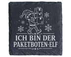 Schiefer Untersetzer Ich bin der Paketboten-Elf - Lustiges Weihnachten – Bild 1