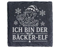 Schiefer Untersetzer Ich bin der Bäcker-Elf - Lustiges Weihnachten Ges – Bild 1