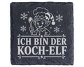 Schiefer Untersetzer Ich bin der Koch-Elf - Lustiges Weihnachten Gesch – Bild 1