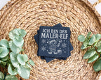 Schiefer Untersetzer Ich bin der Maler-Elf - Lustiges Weihnachten Gesc – Bild 3