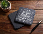 Schiefer Untersetzer Ich bin der Lokführer-Elf - Lustiges Weihnachten  – Bild 5