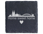 Schiefer Untersetzer Köln Skyline Home Sweet - Geschenk für Kölner - S – Bild 1