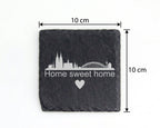 Schiefer Untersetzer Köln Skyline Home Sweet - Geschenk für Kölner - S – Bild 4