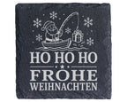 Schiefer Untersetzer Angeln Weihnachtsmann - Frohe Weihnachten Geschen – Bild 1