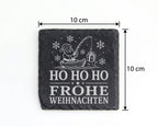 Schiefer Untersetzer Angeln Weihnachtsmann - Frohe Weihnachten Geschen – Bild 4