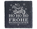 Schiefer Untersetzer Motorrad Weihnachtsmann - Frohe Weihnachten Gesch – Bild 1