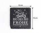 Schiefer Untersetzer Motorrad Weihnachtsmann - Frohe Weihnachten Gesch – Bild 4