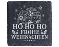 Schiefer Untersetzer Wohnmobil Weihnachtsmann im Campingbus - Frohe We – Bild 1