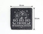 Schiefer Untersetzer Wohnmobil Weihnachtsmann im Campingbus - Frohe We – Bild 4