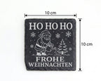 Schiefer Untersetzer Garten Weihnachtsmann - Frohe Weihnachten Geschen – Bild 4