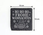 Schiefer Untersetzer Stricken Weihnachtsmann - Frohe Weihnachten Gesch – Bild 4