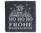 Schiefer Untersetzer Jäger Weihnachtsmann - Frohe Weihnachten Geschenk – Bild 1
