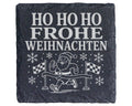 Schiefer Untersetzer Laufen Weihnachtsmann im Zieleinlauf - Frohe Weih – Bild 1