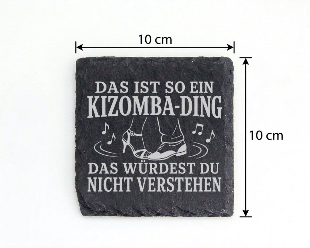 Schiefer Untersetzer Das ist so ein Kizomba Ding - Geschenk für Tänzer – Bild 4