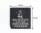 Schiefer Untersetzer Mir reichts ich geh Discofox tanzen - Geschenk fü – Bild 4