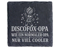 Schiefer Untersetzer Discofox Opa wie ein normaler nur viel cooler - L – Bild 1
