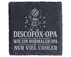 Schiefer Untersetzer Discofox Opa wie ein normaler nur viel cooler - L – Bild 1