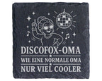 Schiefer Untersetzer Discofox Oma wie eine normale nur viel cooler - L – Bild 1
