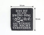 Schiefer Untersetzer Das ist so ein Swing Ding - Geschenk für Lindy Ho – Bild 4