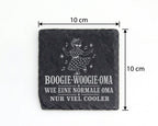 Schiefer Untersetzer Boogie Woogie Oma wie eine normale nur viel coole – Bild 4