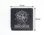 Schiefer Untersetzer Discofox tanzender Fuchs unter der Discokugel - R – Bild 4