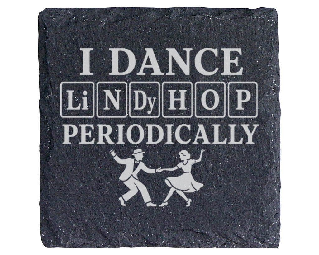 Schiefer Untersetzer I dance Lindy Hop periodically - Periodensystem G – Bild 1