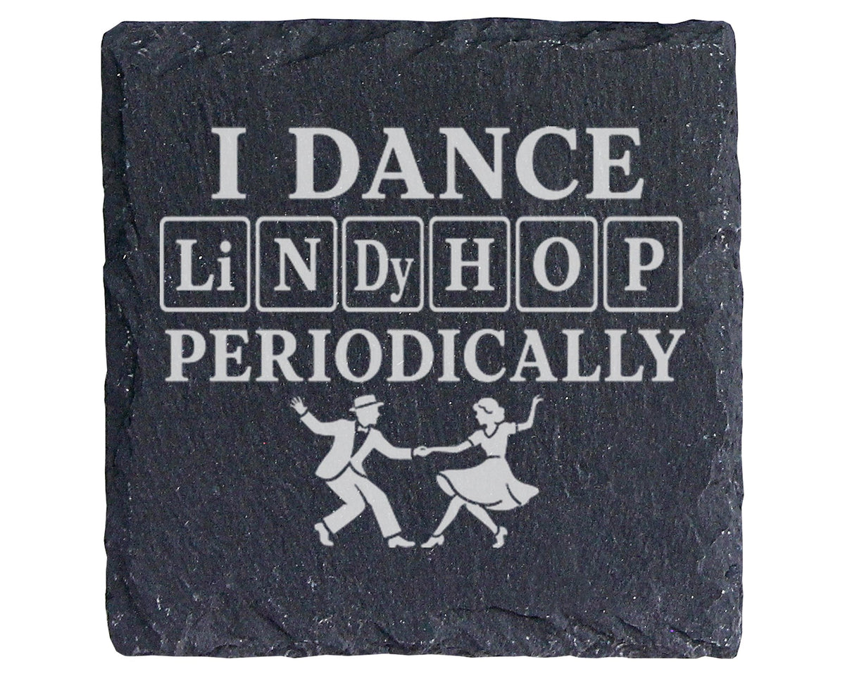 Schiefer Untersetzer I dance Lindy Hop periodically - Periodensystem G – Bild 1