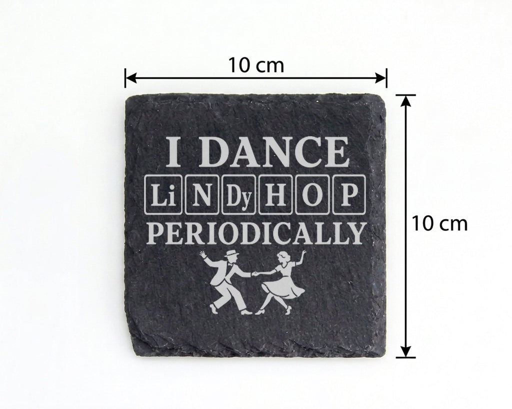 Schiefer Untersetzer I dance Lindy Hop periodically - Periodensystem G – Bild 4