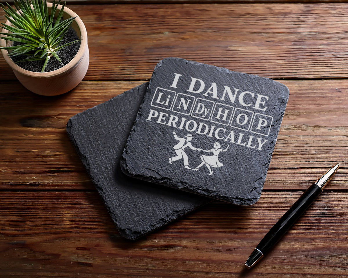 Schiefer Untersetzer I dance Lindy Hop periodically - Periodensystem G – Bild 5