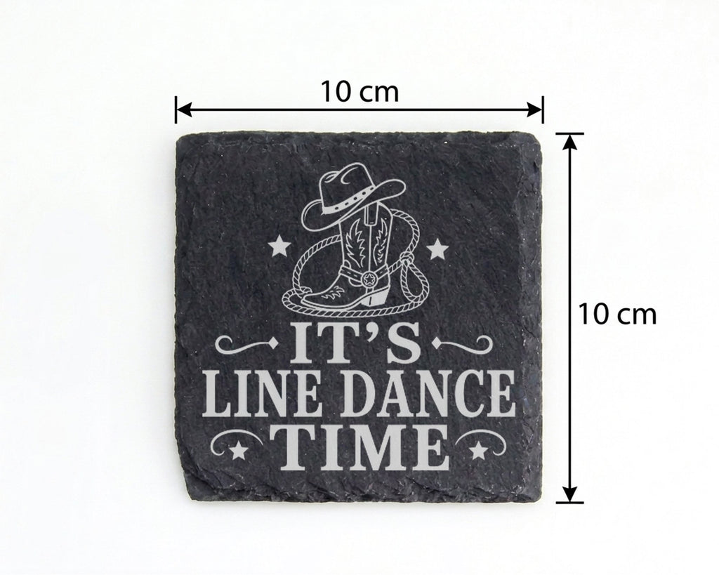 Schiefer Untersetzer Its Line Dance Time - Geschenk für Linedancer, Co – Bild 4