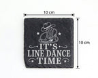 Schiefer Untersetzer Its Line Dance Time - Geschenk für Linedancer, Co – Bild 4