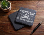 Schiefer Untersetzer Stepptanz ist meine Therapie - Geschenk für Stepp – Bild 5