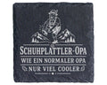 Schiefer Untersetzer Schuhplattler Opa wie ein normaler nur viel coole – Bild 1