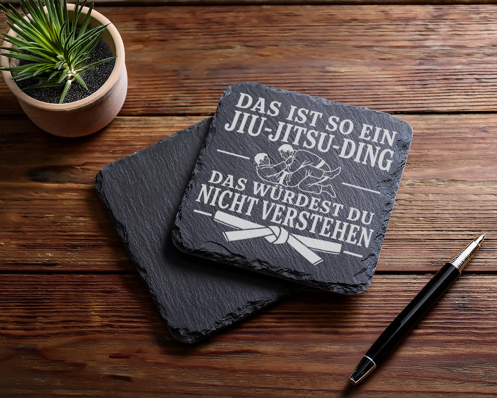 Schiefer Untersetzer Das ist so ein Jiu Jitsu Ding - Geschenk für Grap – Bild 5
