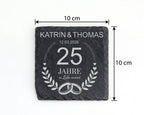 Schiefer Untersetzer 25 Jahre Liebe Vereint Personalisiert - Geschenk  – Bild 4
