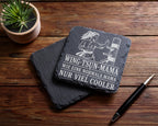 Schiefer Untersetzer Wing Tsun Mama wie eine normale nur viel cooler - – Bild 5