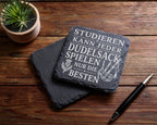 Schiefer Untersetzer Studieren kann jeder Dudelsack spielen nur die Be – Bild 5