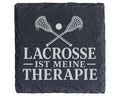 Schiefer Untersetzer Lacrosse ist meine Therapie - Geschenk für Spiele – Bild 1
